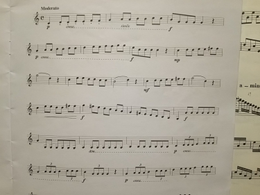 エチュードの楽譜