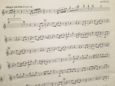 吹奏楽のクラリネットパート譜