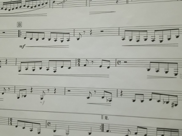 吹奏楽のクラリネットパート譜