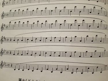 跳躍練習の楽譜