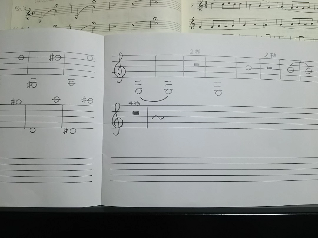 手書きの楽譜