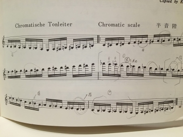 半音階の楽譜