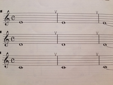 ロングトーンの楽譜