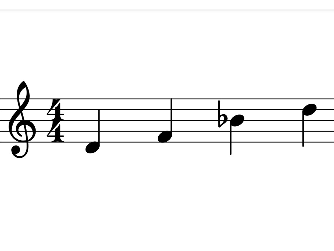 吹きにくい運指の譜例