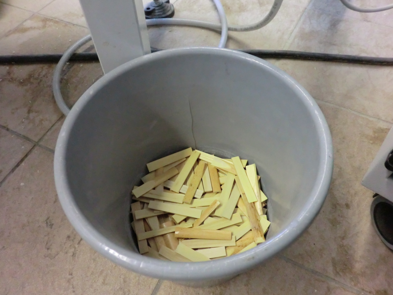 リードの形にカットされた葦