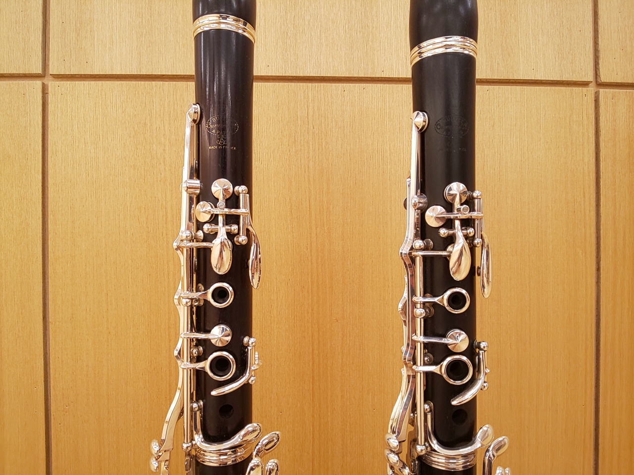 B♭管とA管の上管の比較