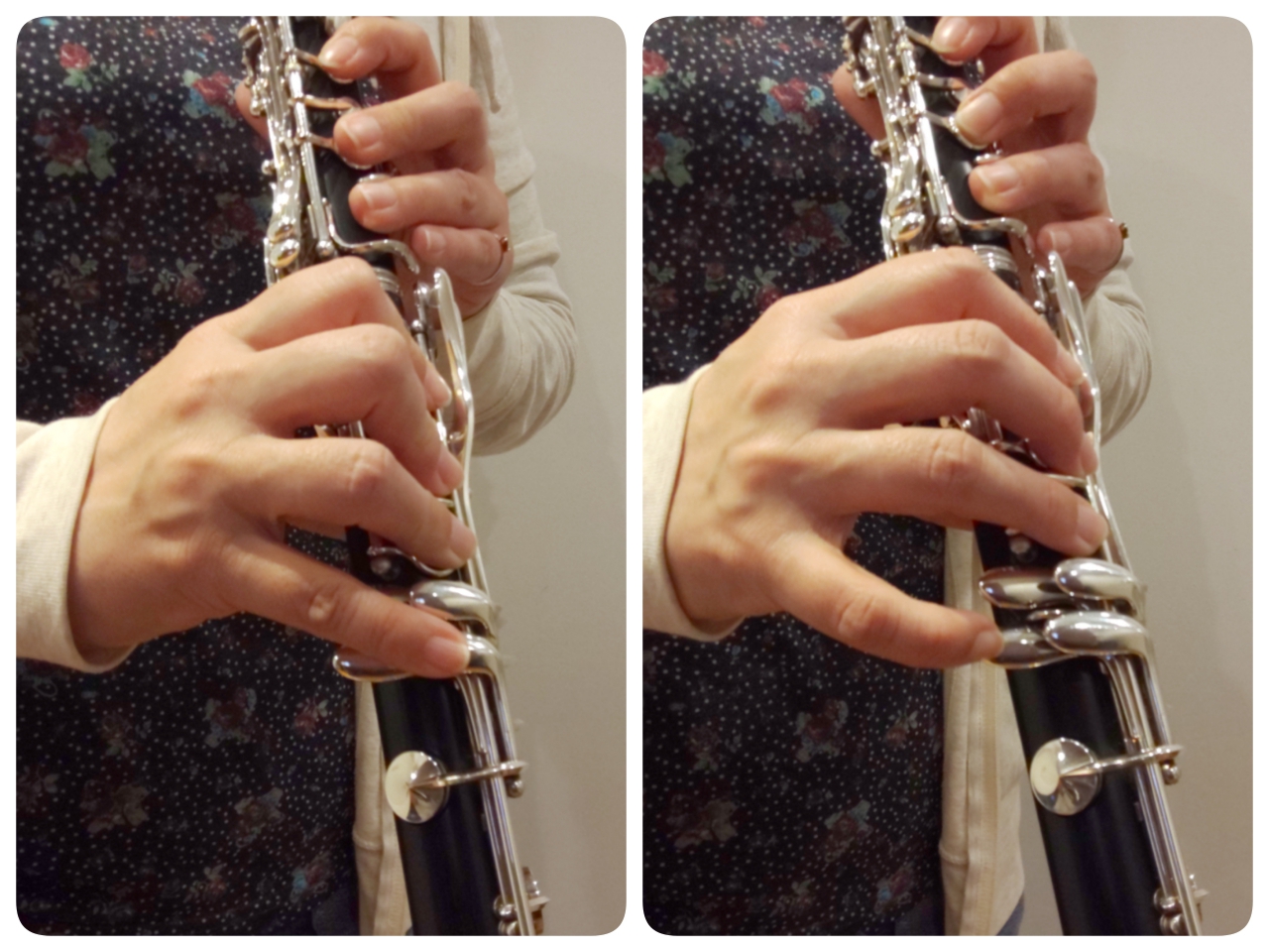 斜めから見た右手小指の間違った使い方