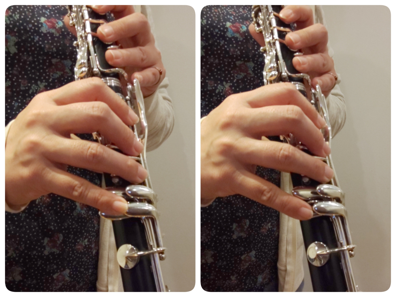 斜めから見た右手小指の正しい使い方