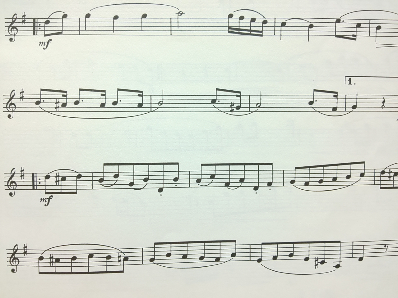 アーティキュレーションの練習になる曲の楽譜サンプル