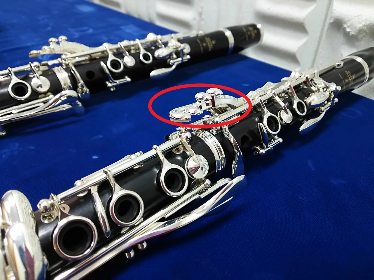 トリルキーの位置を示した楽器