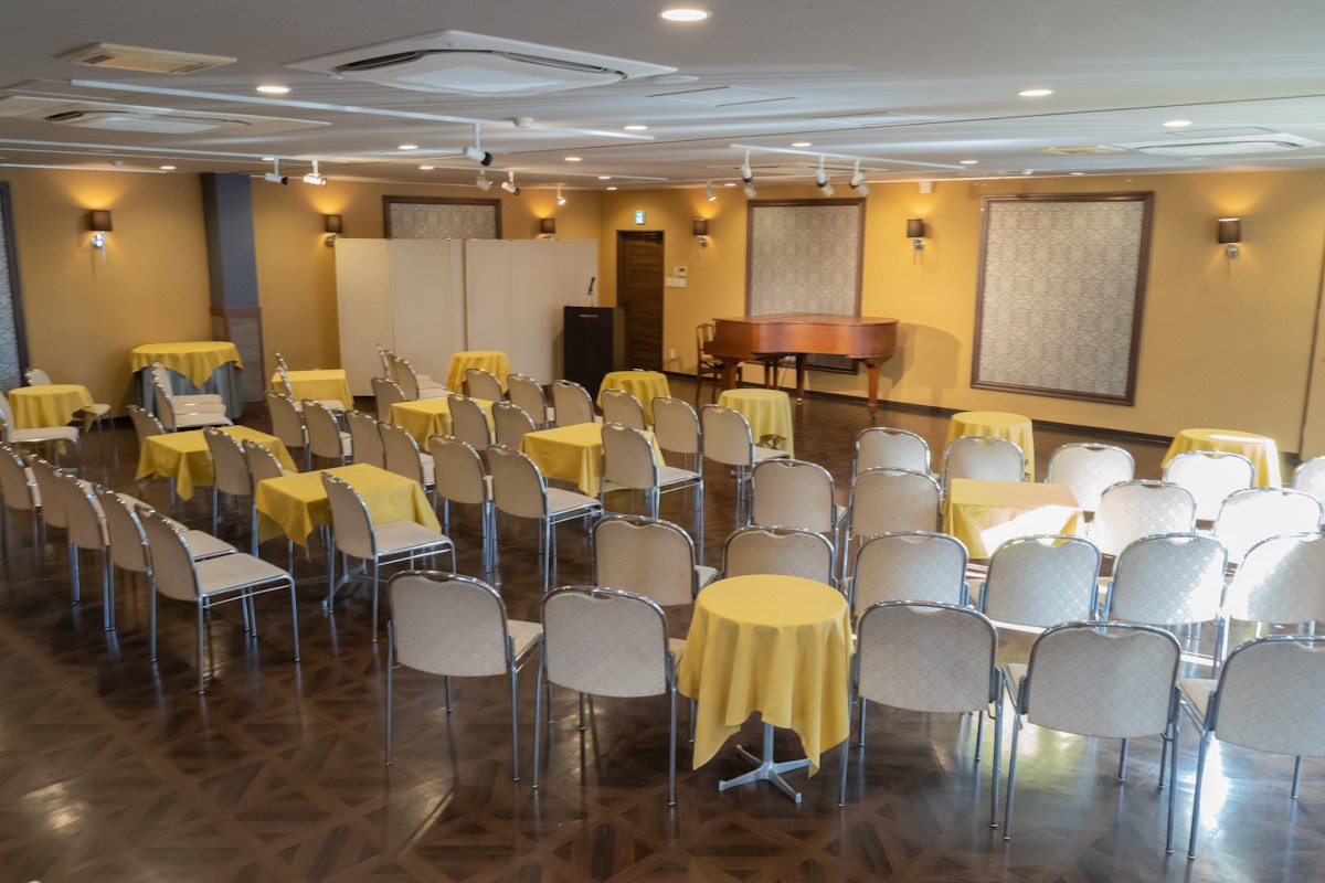 お客様が来る前の発表会会場